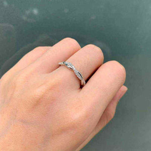 Twisty Wave Band Ring Solid 925 Sterling Silver - The Sparkle Place