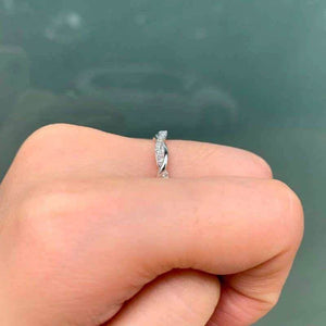 Twisty Wave Band Ring Solid 925 Sterling Silver - The Sparkle Place